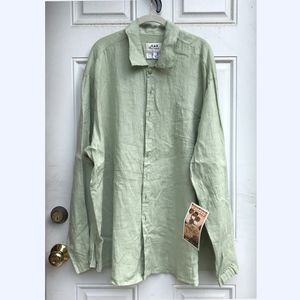 FLAX Linen top green NWT Sz1G